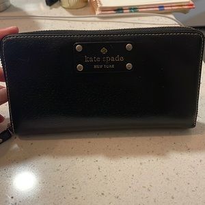 Kate Spade Large Black Zip Wallet